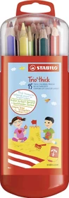 STABILO Trio thick Buntstift sortiert, Kunststoffbox, 15er-Set