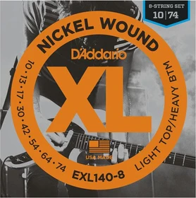 D'Addario XL Nickel Wound 8-String Light Top / Heavy Bottom