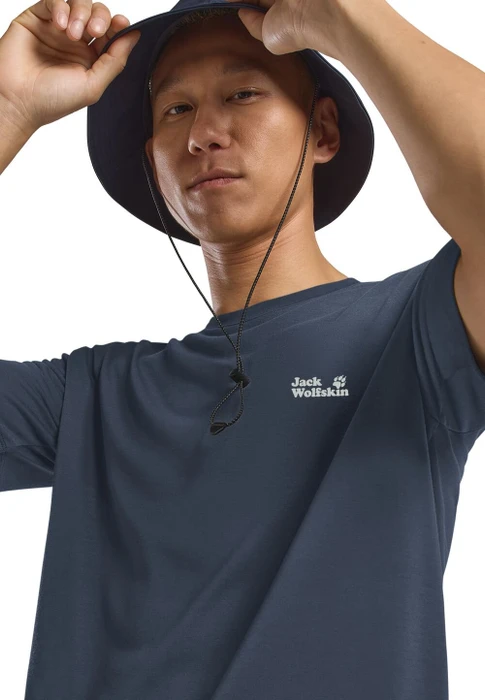 Jack Wolfskin Vonnan Graphic Funktionsshirt kurzarm outdoor midnight sky (Herren)