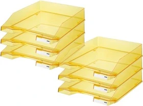 HAN Klassik Papierablage, A4, gelb transparent, 6er-Pack