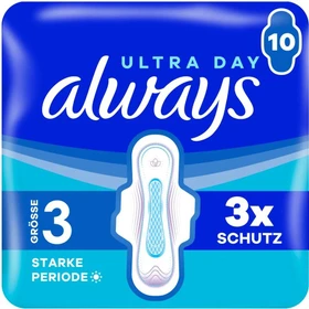 Always Ultra Day Long Plus mit Flügeln Größe 3,    10 Stück