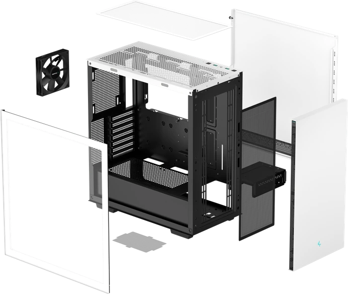 DeepCool CH510, weiß, Glasfenster
