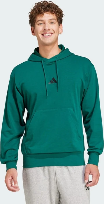 adidas Essentials Feelcozy French Terry Hoodie collegiate green/black (Herren)