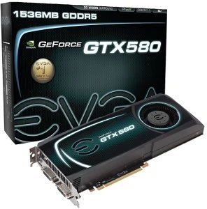 EVGA GeForce GTX 580, 1.5GB GDDR5, 2x DVI, Mini HDMI