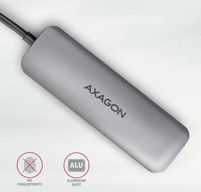 Axagon 5in1 Combo Hub, Dual-Slot-Cardreader, USB-C 3.0 [Stecker]