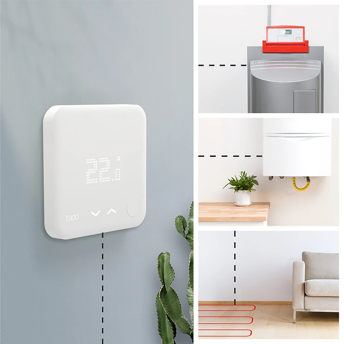 tado Smart Thermostat Starter Kit V3+ kabelgebunden weiß, Bridge und 1x Thermostat