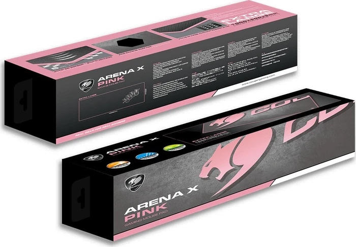 Cougar Arena X Pink Gaming Mousepad, schwarz/rosa