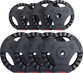 Gorilla Sports Hantelscheiben Kunststoff Gripper Set 27.5kg