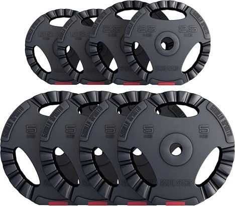 Gorilla Sports Hantelscheiben Kunststoff Gripper Set 27.5kg
