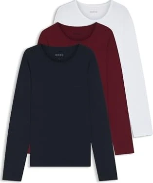 Hugo Boss Baumwolle Logo 3er-Pack Shirt langarm (Herren)