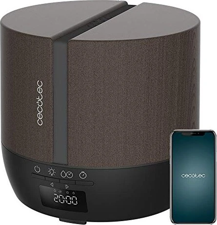 Cecotec PureAroma 550 Connected Stone Luftbefeuchter/Bedufter black woody