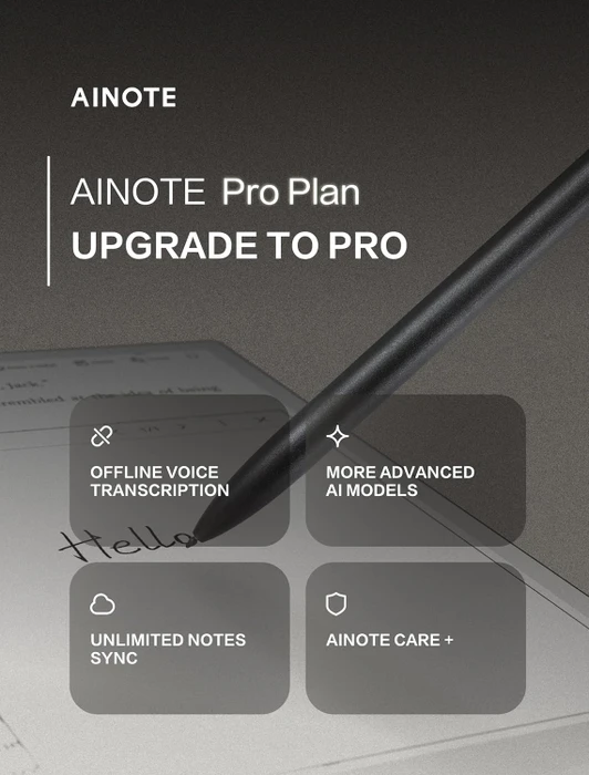 iFLYTEK AINOTE 2 - E-Ink-Tablet/digitales Notizbuch mit Sprach-zu-Text-Funktion