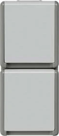 Siemens DELTA fläche IP44 Schuko-Steckdose, dunkelgrau/hellgrau