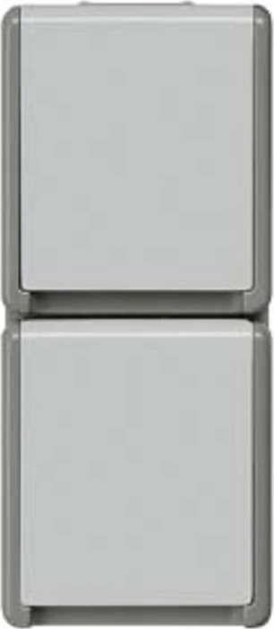 Siemens DELTA fläche IP44 Schuko-Steckdose, dunkelgrau/hellgrau