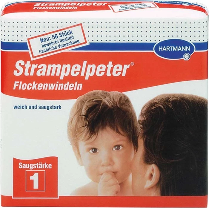 Hartmann Strampelpeter Einweg-Flockenwindel Saugstärke 1, 224 Stück (4x 56 Stück)
