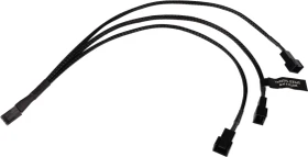 Alphacool 3-Pin auf 3x 3-Pin Verteiler, sleeved, 30cm, schwarz