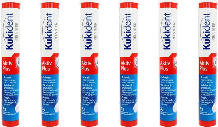 Kukident Aktiv Plus Reinigungstabs, 33 Stück