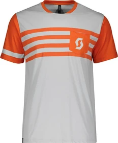 Scott Trail Flow DRI Trikot kurzarm light grey/exotic orange (Herren)