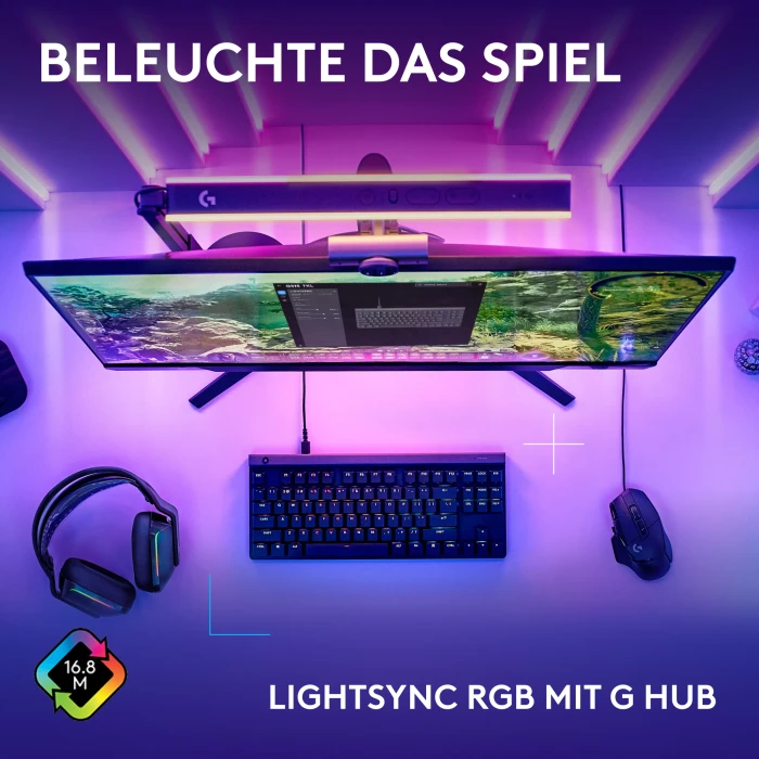 Logitech G515 TKL, schwarz, GL TACTILE, USB, DE