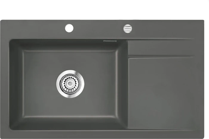 systemceram Stema 86 SL Einbau Becken links mit Ablauffernbedienung lava