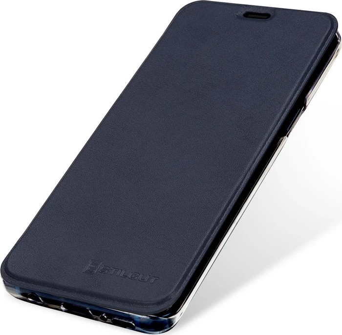 Stilgut Book Type NFC/RFID Blocking Cover für Samsung Galaxy S9+ blau