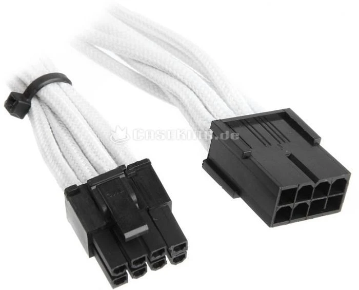 BitFenix Alchemy 6/8-Pin PCIe Verlängerung 45cm, sleeved weiß