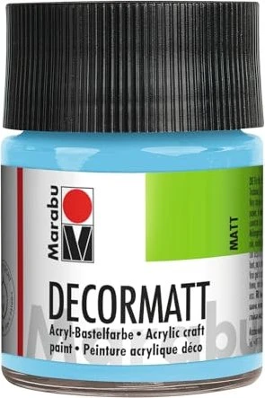 Marabu Decormatt Acryl Acrylfarbe, hellblau, 50ml