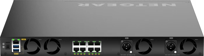 Netgear AVoIP M4350 Rackmount 2.5G Managed Switch, 16x RJ-45, 4x SFP28, 530W PoE++