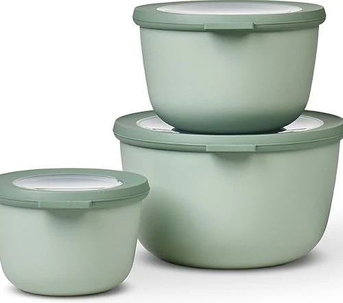 Mepal Multischüssel Cirqula rund hoch Aufbewahrungsbehälter-Set nordic sage, 3-tlg.