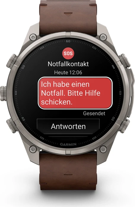 Garmin Fenix 9 Pro inReach 47mm titanium/walnut leather