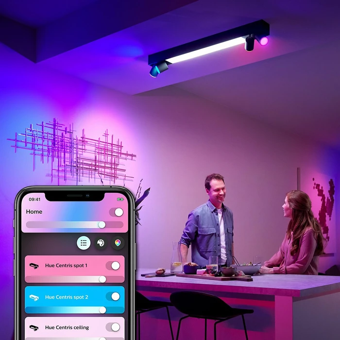 Philips Hue White and Color Ambiance Centris 4 Spot 5-flammig schwarz
