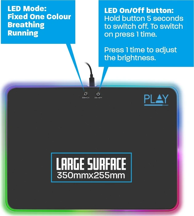 Ewent Play RGB Gaming Mousepad