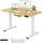 FlexiSpot EF1 elektrisch höhenverstellbarer Sitz-Steh-Schreibtisch 100x60cm Ahorn/weiß