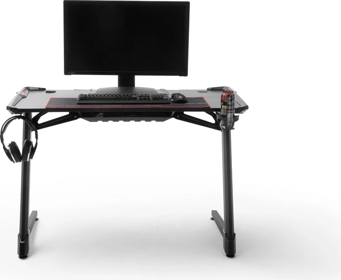 DXRacer Gaming Desk MASTER LED Schreibtisch 119x64cm schwarz/schwarz