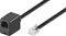 goobay Modularverlängerungskabel RJ-12 [Stecker] auf RJ-12 [Buchse], 10m schwarz Vorschaubild