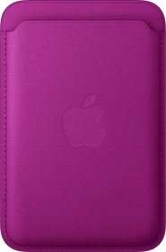 Apple iPhone Feingewebe Wallet mit MagSafe magenta