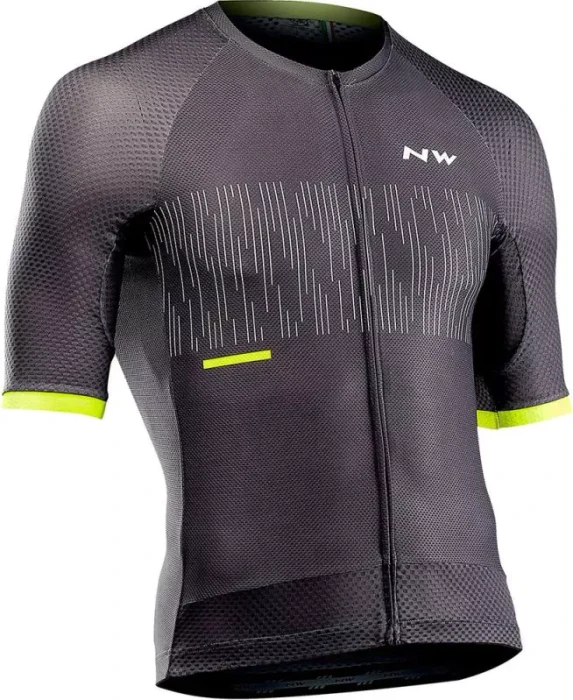 Northwave Storm Air Trikot kurzarm anthracite/yello fluo (Herren)