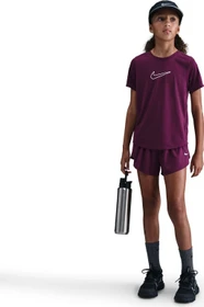 Nike One Fitted Dri-FIT Funktionsshirt kurzarm bordeaux/white (Junior)