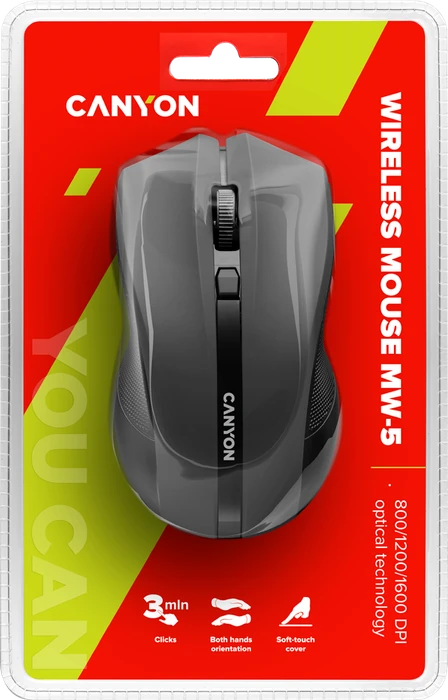 Canyon MW-5 Wireless Mouse schwarz, USB