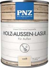 PNZ Holz-Außen-Lasur Nr.02 weiß, 750ml