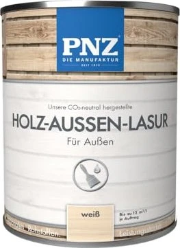 PNZ Holz-Außen-Lasur Nr.02 weiß, 2.5l