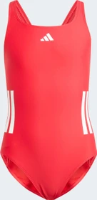 adidas 3-Streifen C-Back Badeanzug pure ruby/white (Junior)