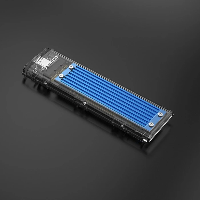 Orico TCM2-C3, blau/transparent, USB-C 3.1