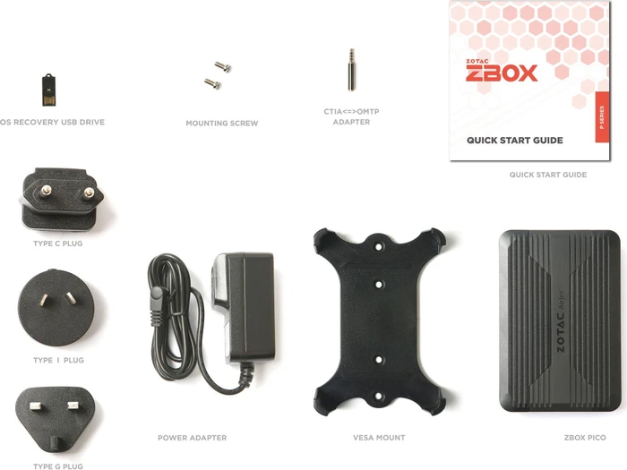 Zotac ZBOX PI430AJ pico with AirJet, Core i3-N300, 8GB RAM, 512GB SSD