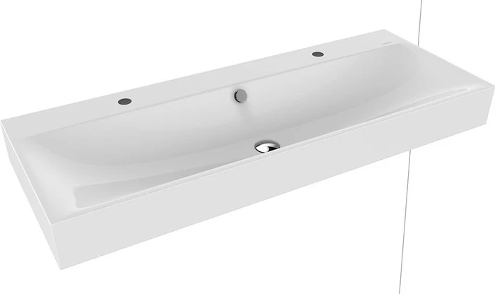 Kaldewei Silenio 3046 Doppelwaschtisch 120x46x12cm, Perl-Effekt, cool grey 70