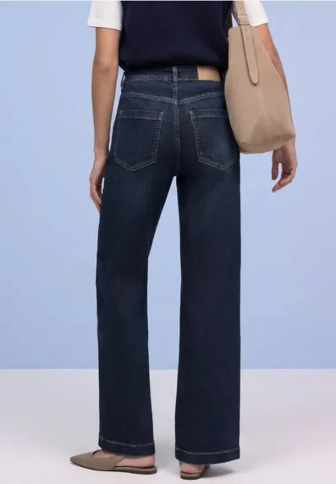 Street One Wide Leg Jeans deep indigo/soft washed (Damen)