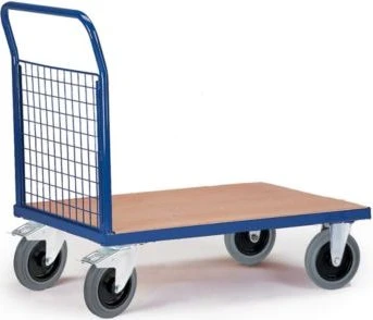 Rollcart Gitter-Stirnwand Transportwagen 100x60cm blau