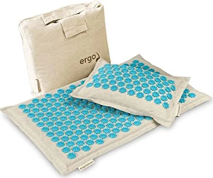 Ergoleben Premium Akupressurmatte Massagematte mit Massagekissen mint
