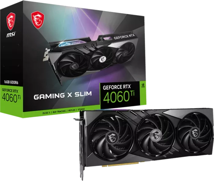 MSI GeForce RTX 4060 Ti Gaming X Slim 16G, 16GB GDDR6, HDMI, 3x DP