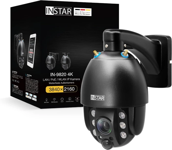 Instar IN-9820 4K LAN/PoE/WLAN schwarz